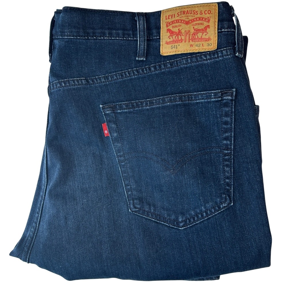 Levi's 541 Athletic Taper Blue Jeans Men's 42x30 Dark Wash All Seasons Tech
